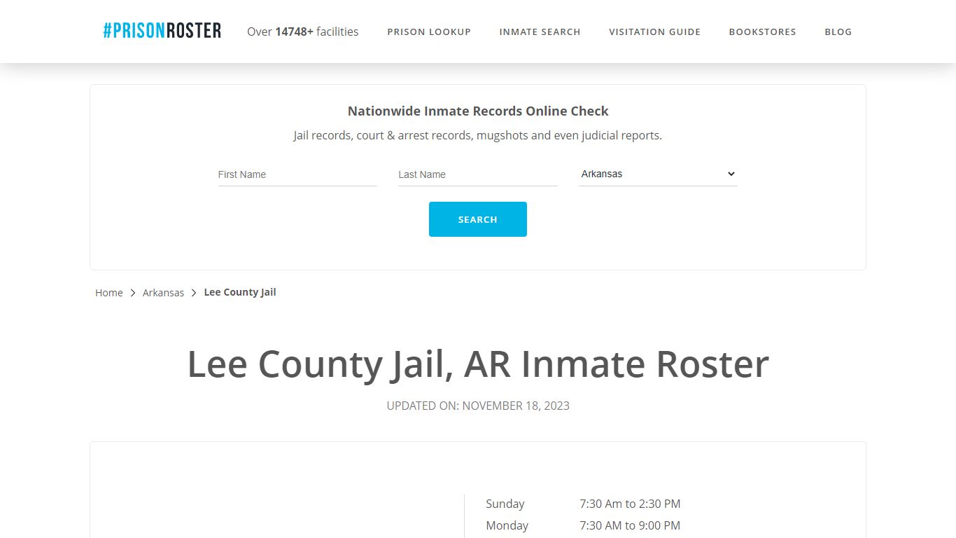Lee County Jail, AR Inmate Roster - Prisonroster